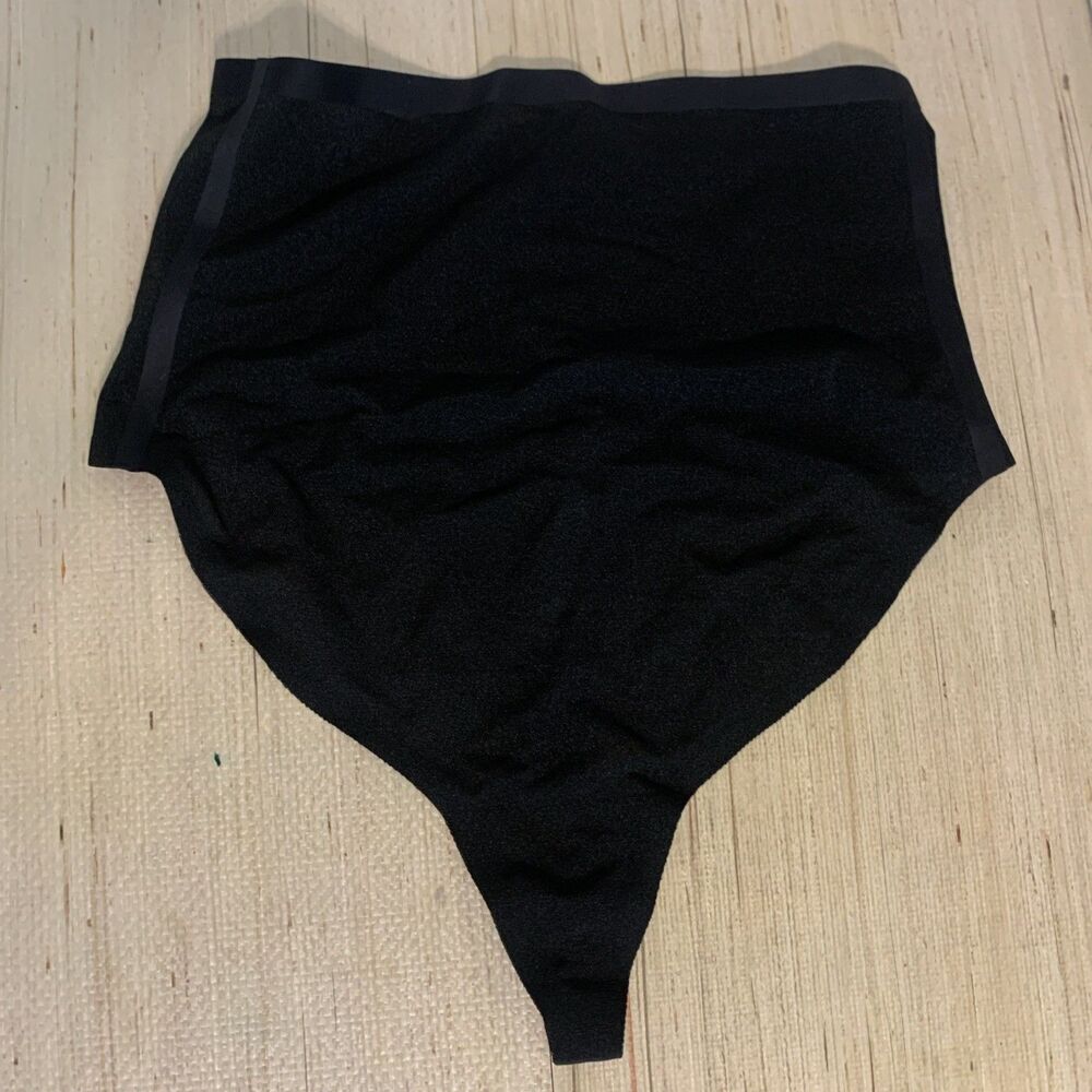 Skims Core Control High Waisted Thong Sienna Womens XL Onyx SH-HWT-ONX-XL Black